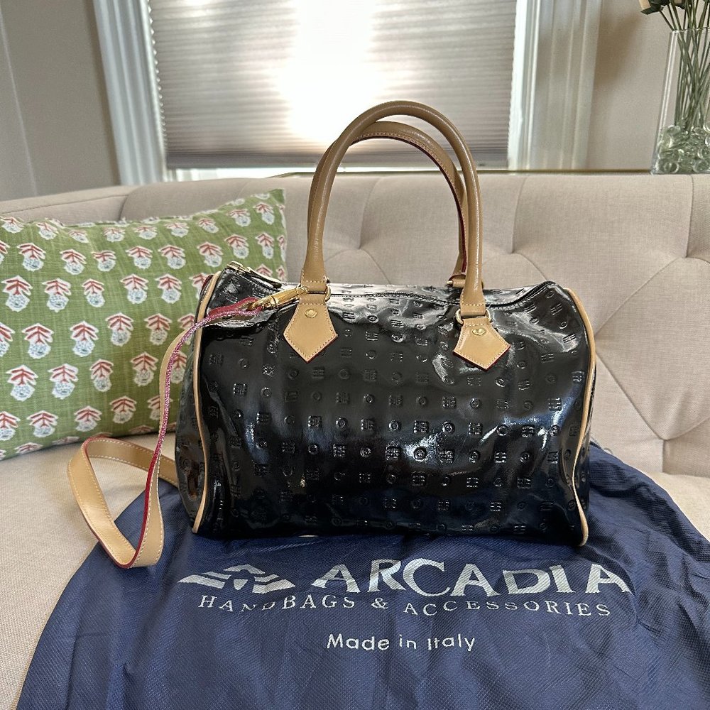 Arcadia Patent Leather Satchel